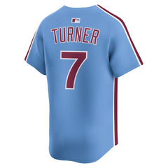 Trea Turner Philadelphia Phillies Alternate Limited Player Jersey Light Blue