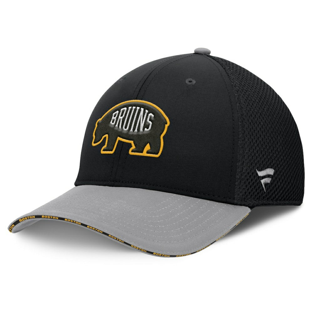 Boston Bruins Fanatics Fundamentals Span Flex Hat - Black Hats