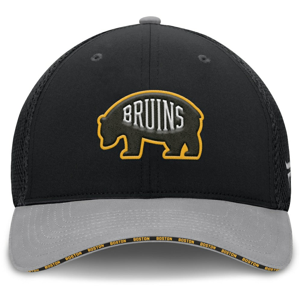 Boston Bruins Fanatics Fundamentals Span Flex Hat - Black Hats
