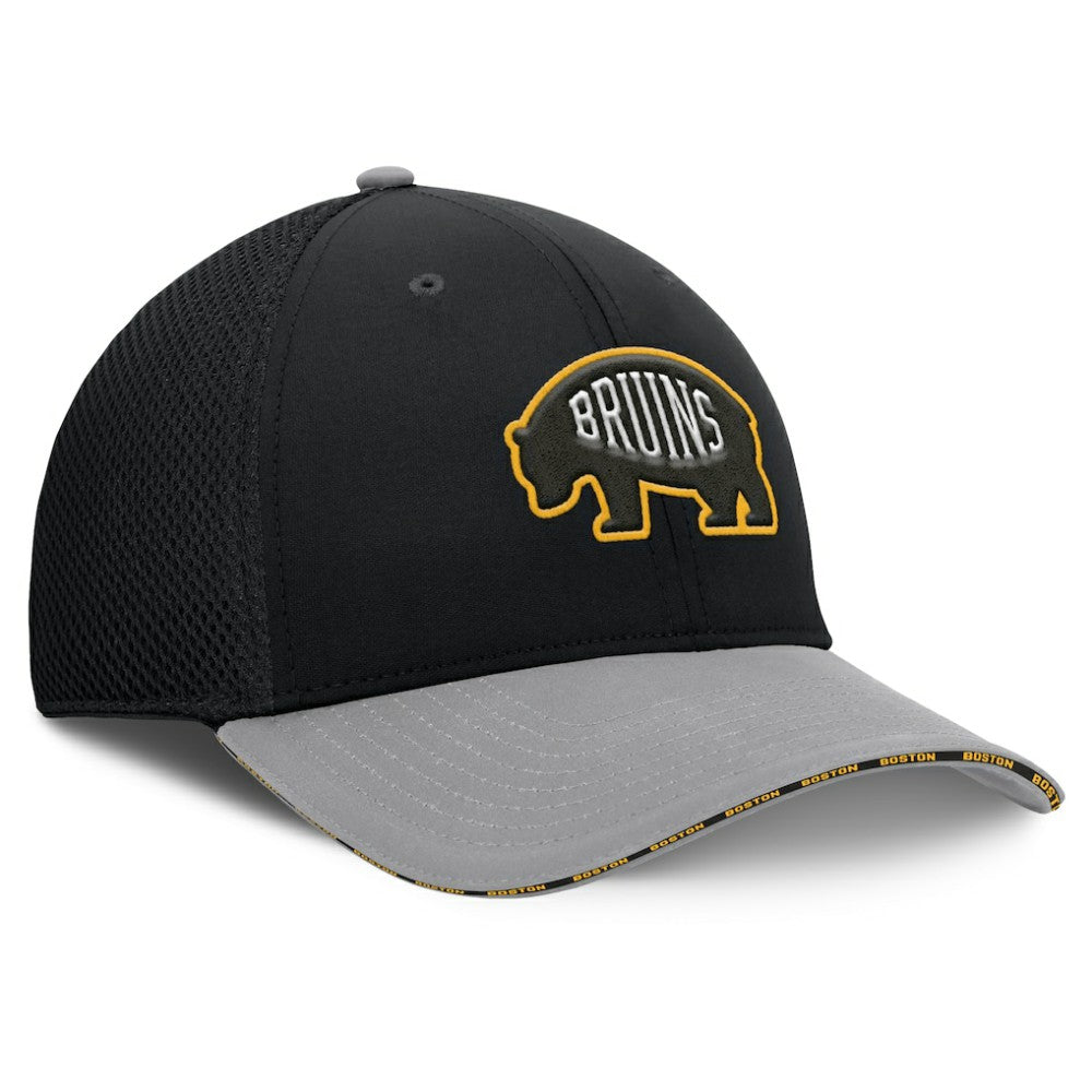 Boston Bruins Fanatics Fundamentals Span Flex Hat - Black Hats