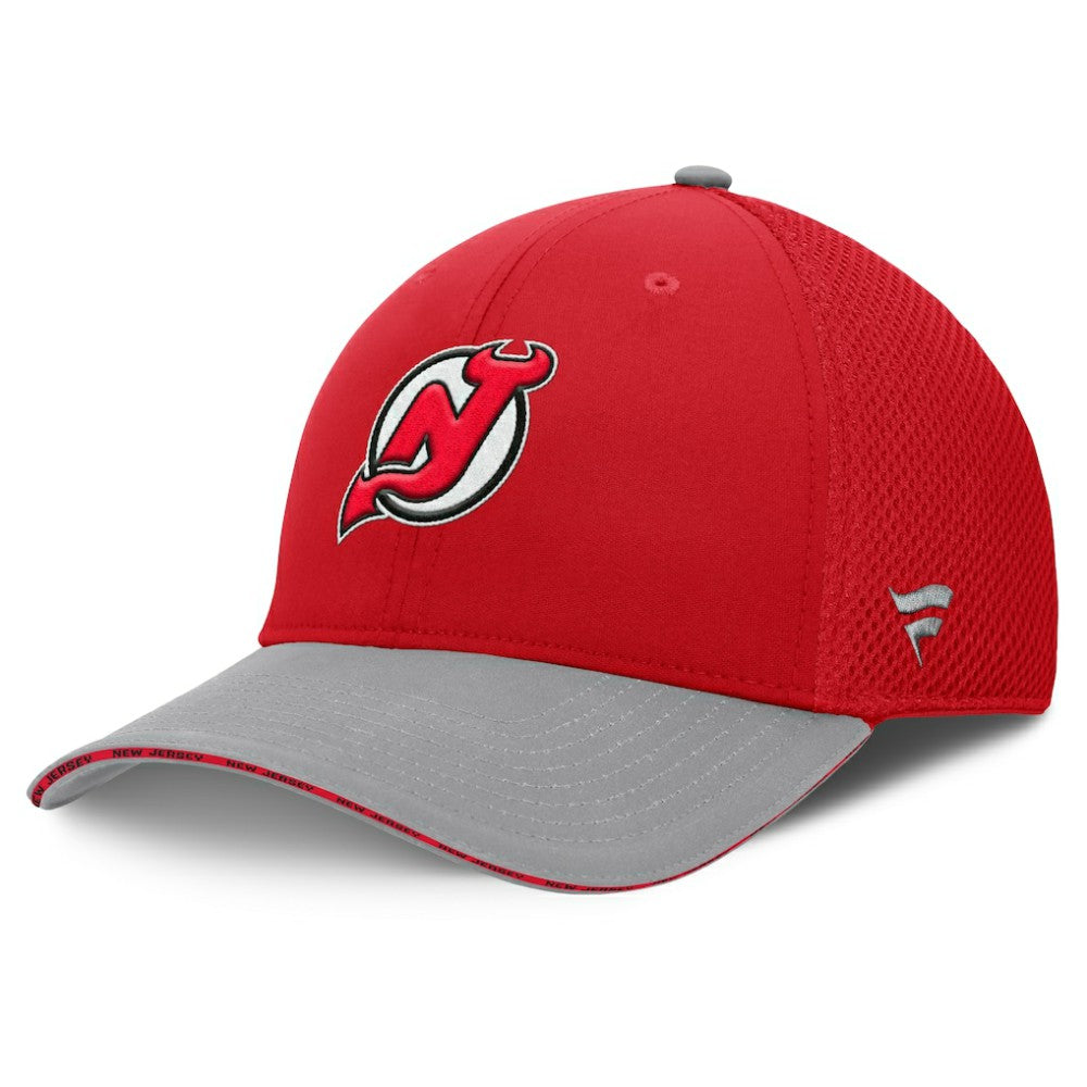 New Jersey Devils Fanatics Fundamentals Span Flex Hat - Red Jerseys