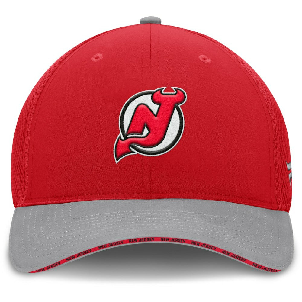 New Jersey Devils Fanatics Fundamentals Span Flex Hat - Red Jerseys