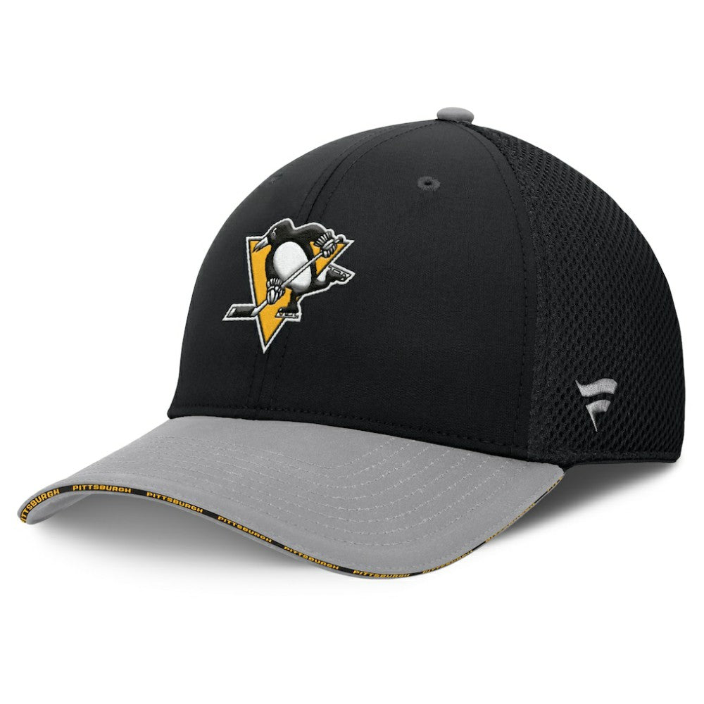 Pittsburgh Penguins Fanatics Fundamentals Span Flex Hat - Black Hats