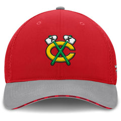 Chicago Blackhawks Fanatics Fundamentals Span Flex Hat - Red Hats