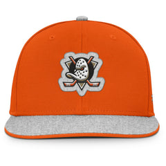 Anaheim Ducks Fanatics Fundamentals Loden Snapback Hat - Orange Hats
