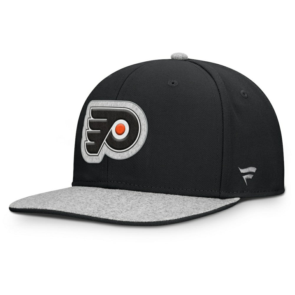 Philadelphia Flyers Fanatics Fundamentals Loden Snapback Hat - Black Hats