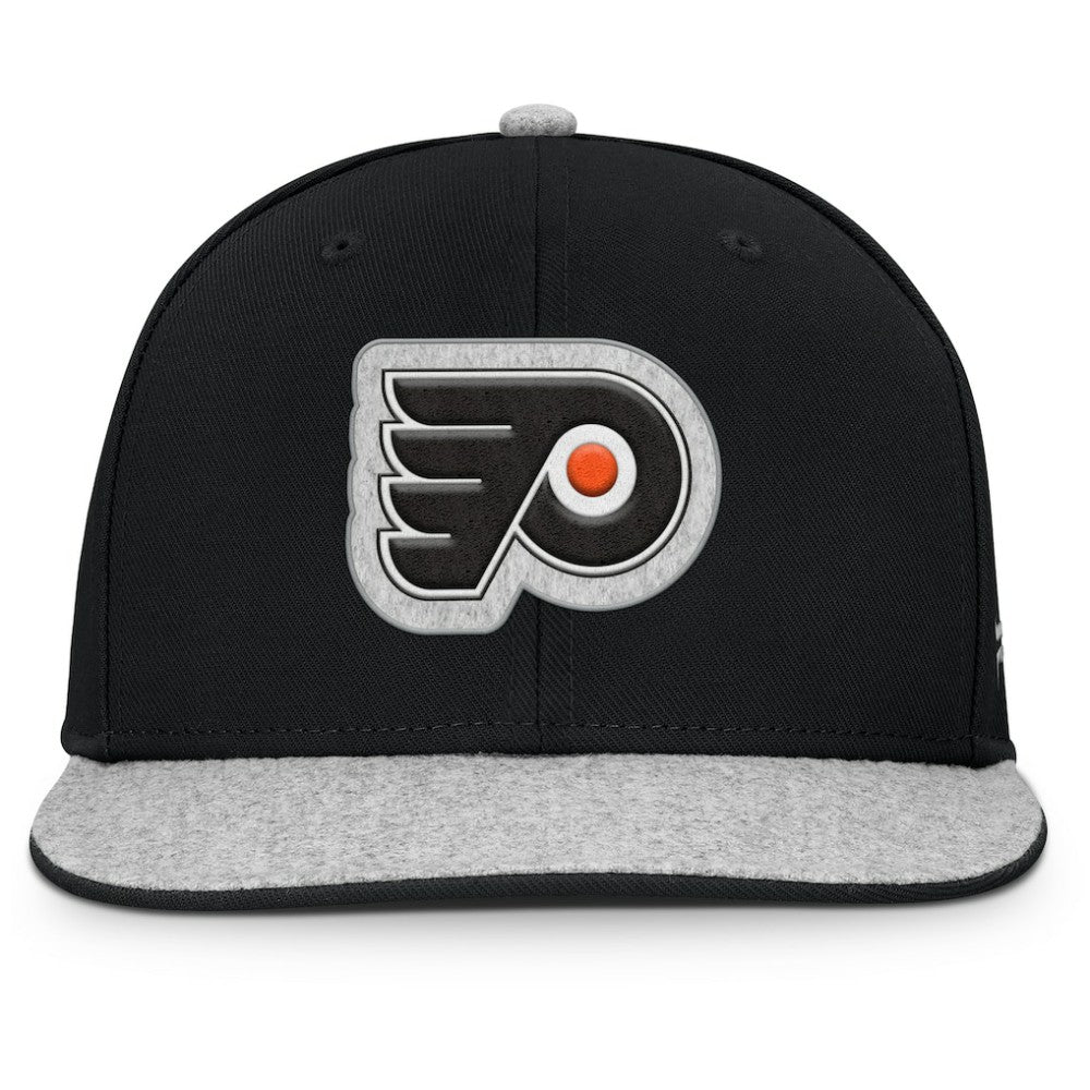 Philadelphia Flyers Fanatics Fundamentals Loden Snapback Hat - Black Hats