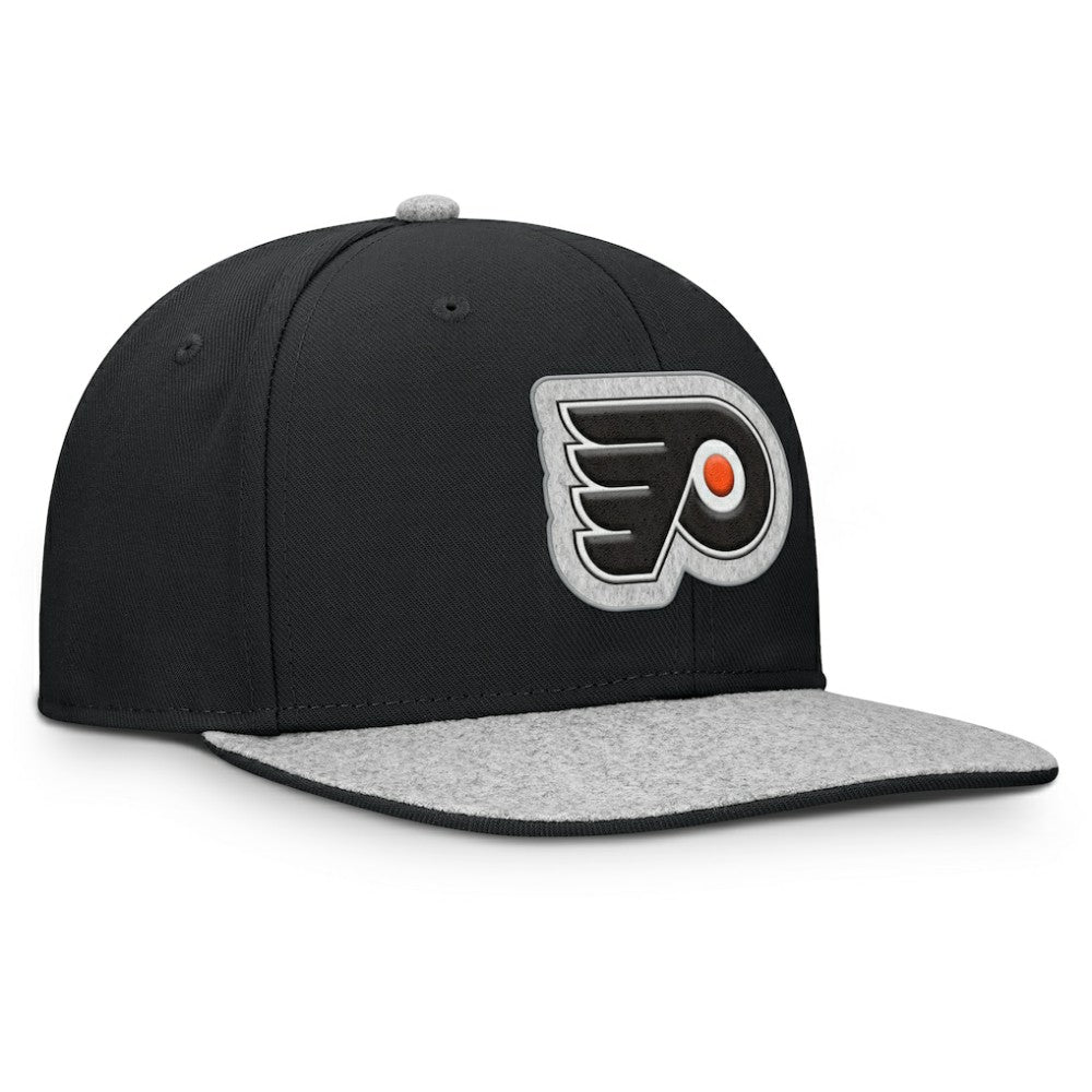 Philadelphia Flyers Fanatics Fundamentals Loden Snapback Hat - Black Hats