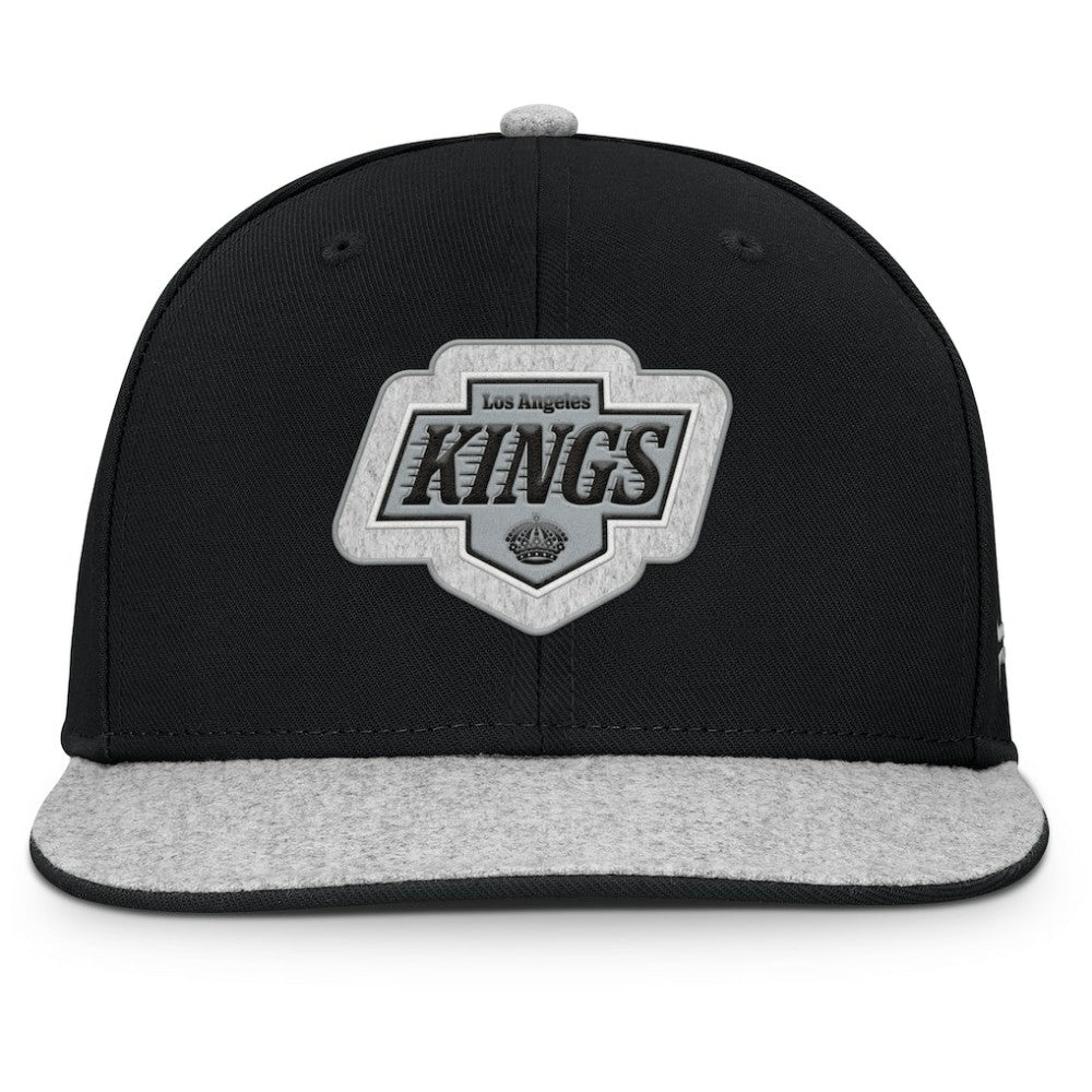 Los Angeles Kings Fanatics Fundamentals Loden Snapback Hat - Black Hats