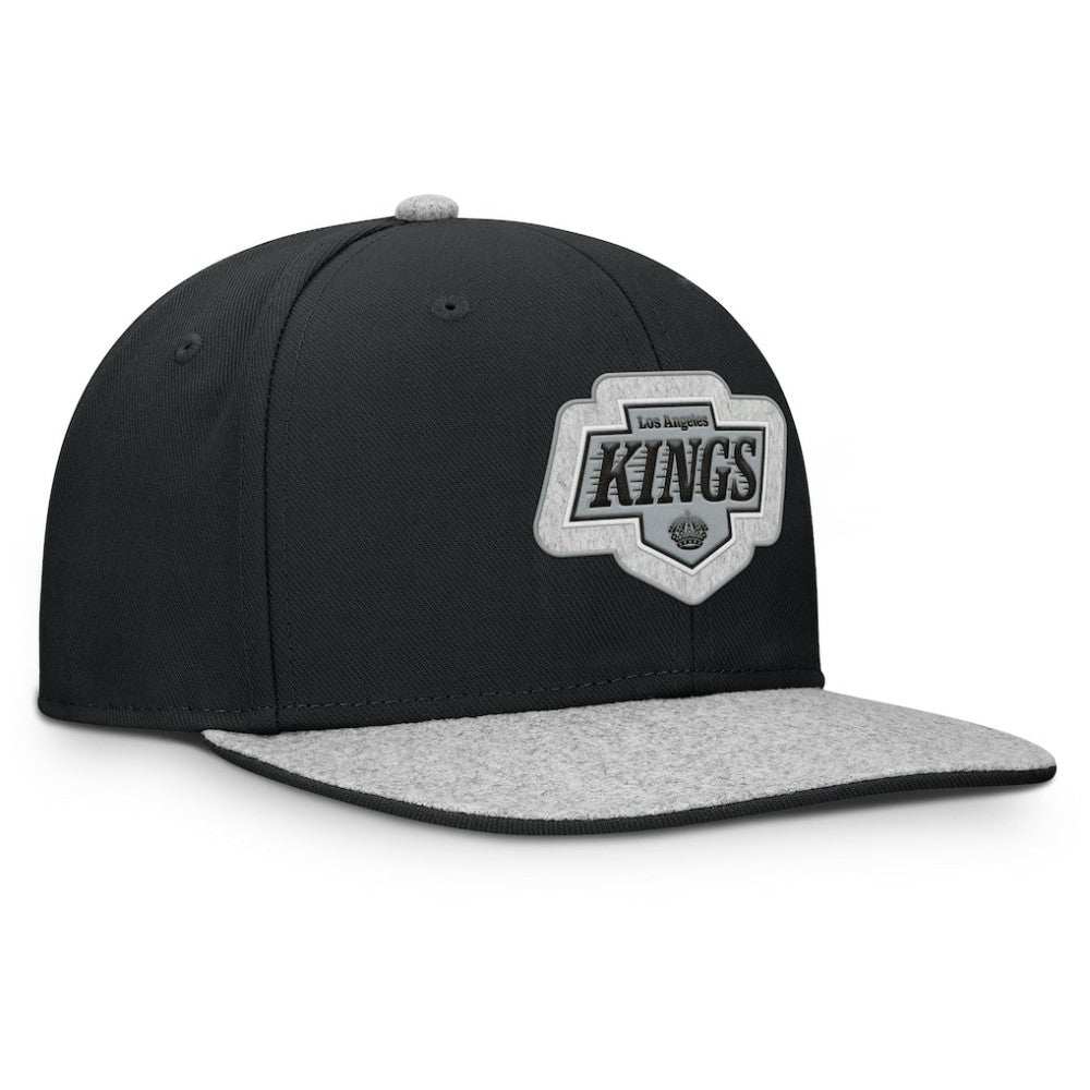 Los Angeles Kings Fanatics Fundamentals Loden Snapback Hat - Black Hats