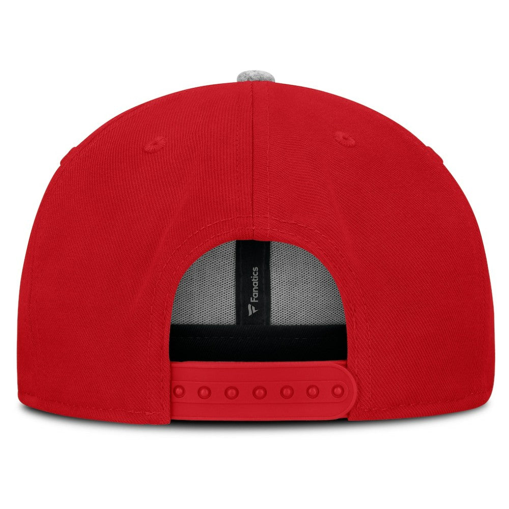 Chicago Blackhawks Fanatics Fundamentals Loden Snapback Hat - Red Hats