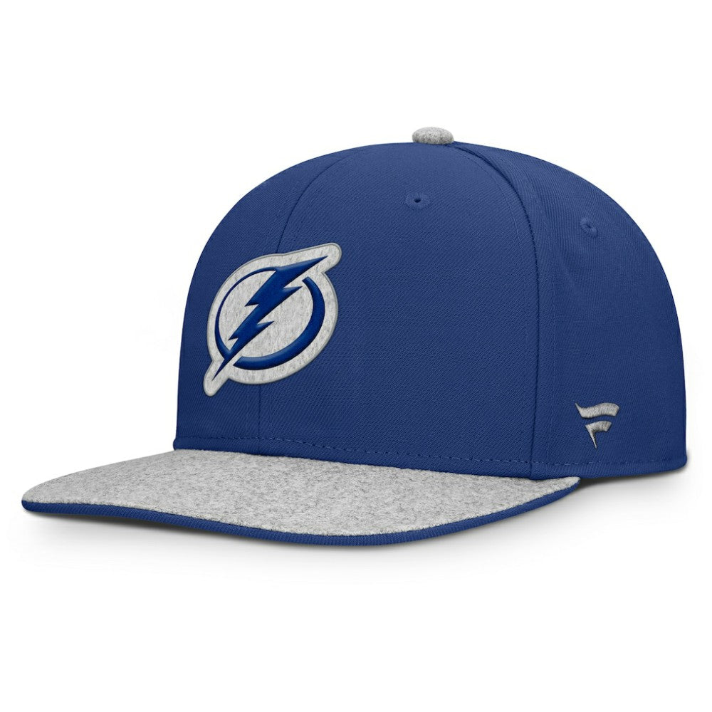 Tampa Bay Lightning Fanatics Fundamentals Loden Snapback Hat - Blue Hats