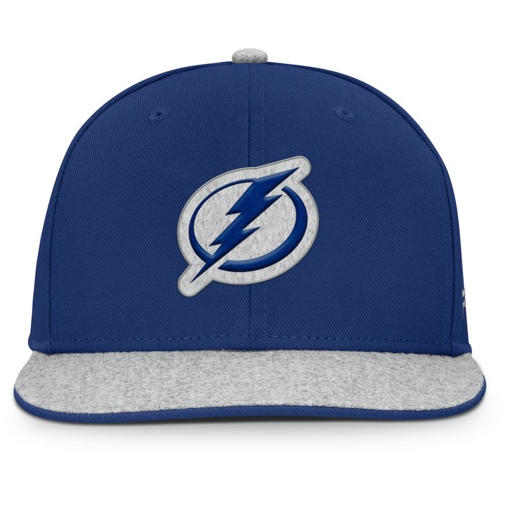 Tampa Bay Lightning Fanatics Fundamentals Loden Snapback Hat - Blue Hats