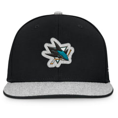San Jose Sharks Fanatics Fundamentals Loden Snapback Hat - Black Hats