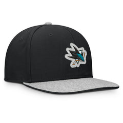 San Jose Sharks Fanatics Fundamentals Loden Snapback Hat - Black Hats