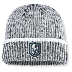 Vegas Golden Knights Fanatics Fundamental Haze Cuffed Knit Hat - Charcoal/White Hats