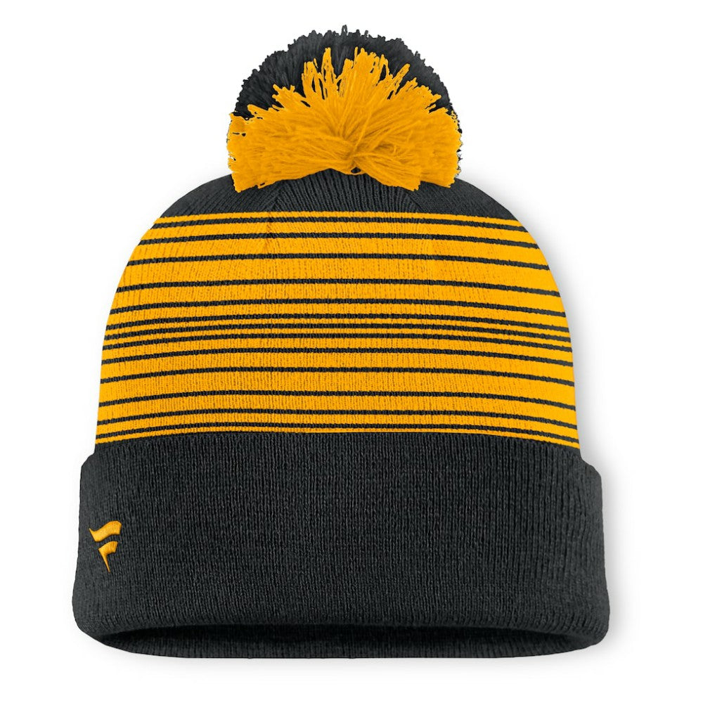 Pittsburgh Penguins Fanatics Fundamental Spirit Cuffed Pom Knit Hat - Black Hats