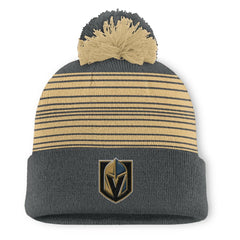 Vegas Golden Knights Fanatics Fundamental Spirit Cuffed Pom Knit Hat - Gray Hats