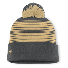 Vegas Golden Knights Fanatics Fundamental Spirit Cuffed Pom Knit Hat - Gray Hats