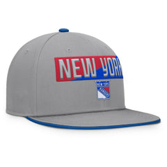 New York Rangers Fanatics Fundamentals Duo Split Logo Snapback Hat - Gray Hats