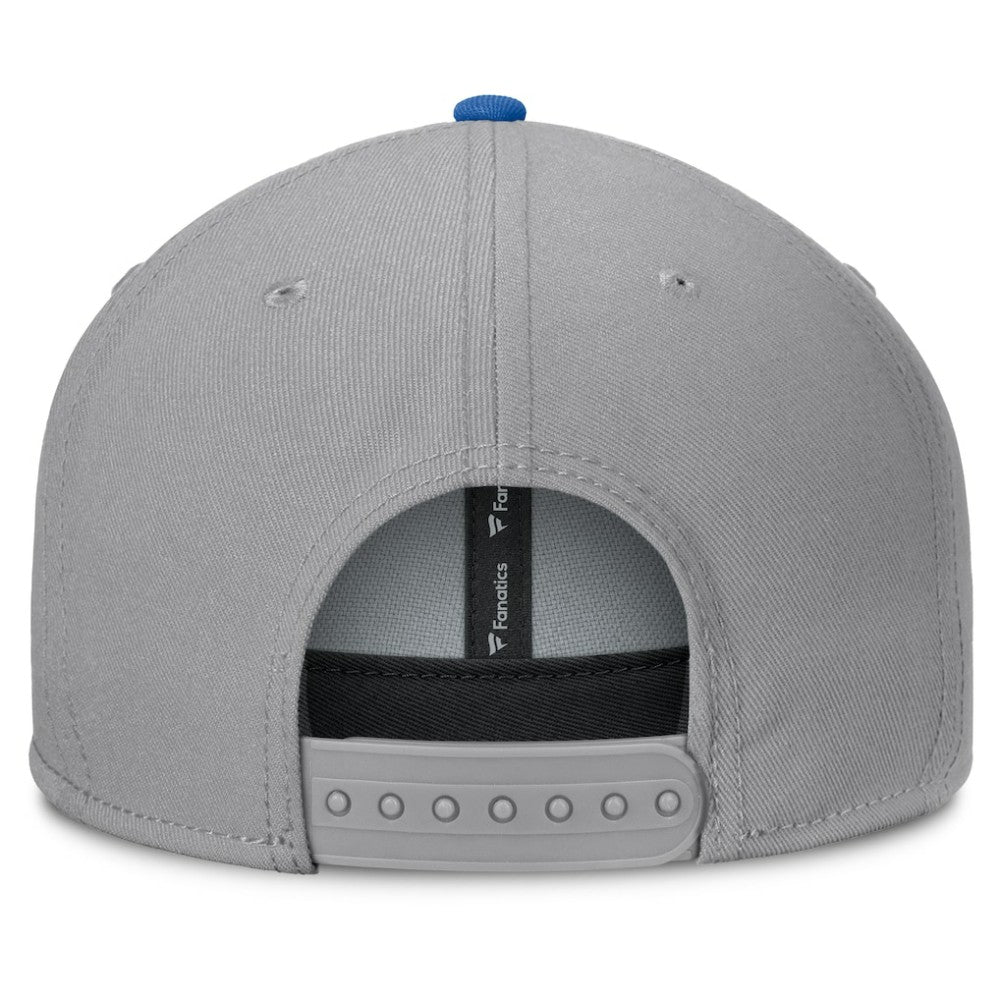 New York Rangers Fanatics Fundamentals Duo Split Logo Snapback Hat - Gray Hats