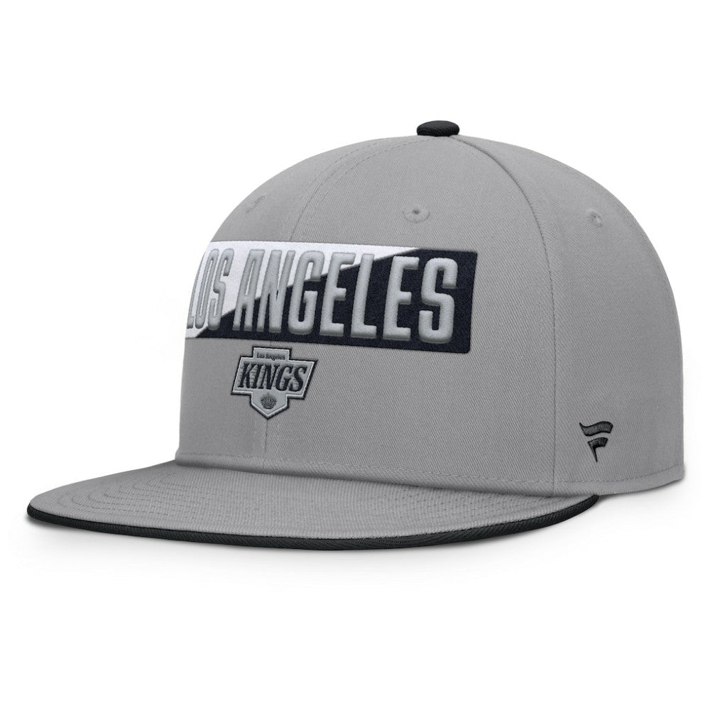 Los Angeles Kings Fanatics Fundamentals Duo Split Logo Snapback Hat - Gray Hats