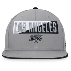 Los Angeles Kings Fanatics Fundamentals Duo Split Logo Snapback Hat - Gray Hats