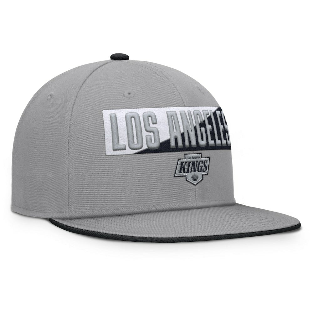 Los Angeles Kings Fanatics Fundamentals Duo Split Logo Snapback Hat - Gray Hats