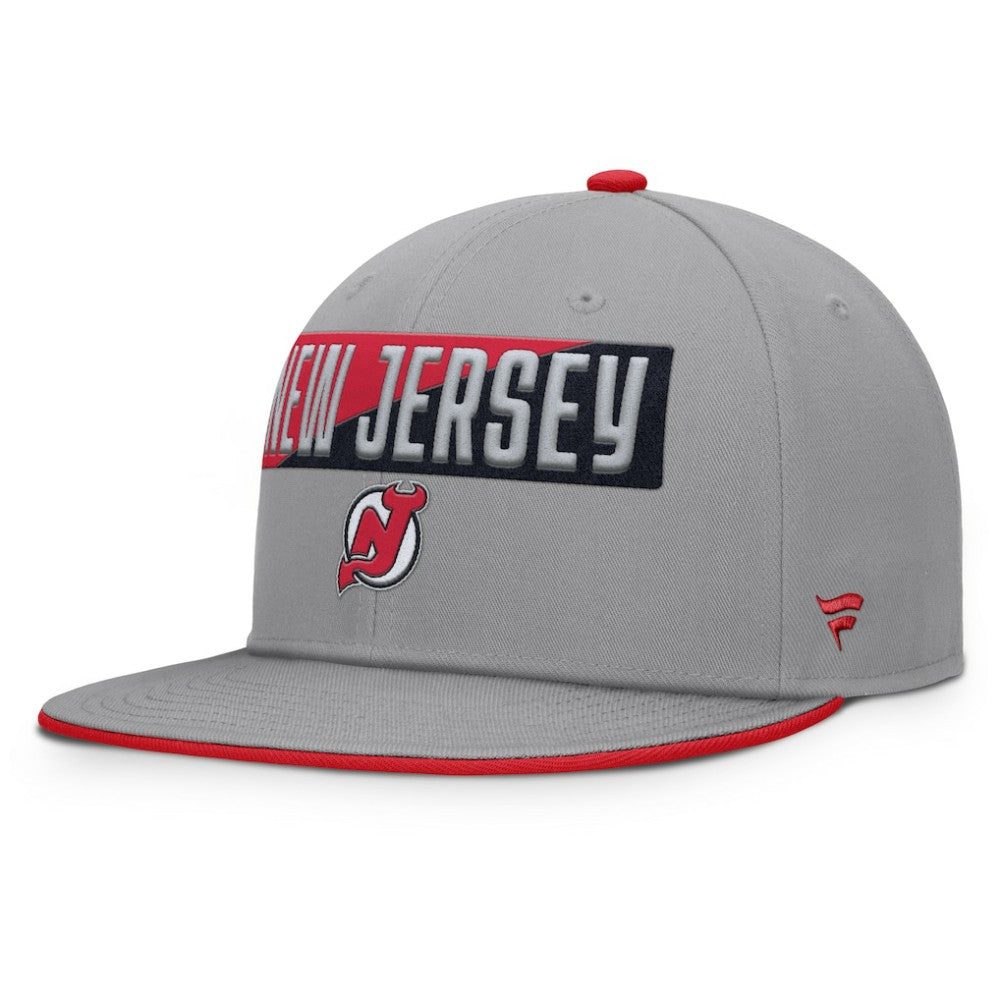 New Jersey Devils Fanatics Fundamentals Duo Split Logo Snapback Hat - Gray Jerseys