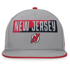 New Jersey Devils Fanatics Fundamentals Duo Split Logo Snapback Hat - Gray Jerseys