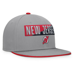 New Jersey Devils Fanatics Fundamentals Duo Split Logo Snapback Hat - Gray Jerseys