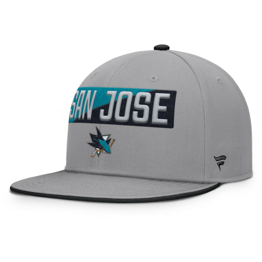 San Jose Sharks Fanatics Fundamentals Duo Split Logo Snapback Hat - Gray Hats