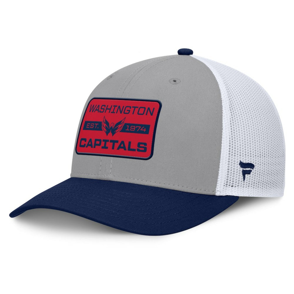 Washington Capitals Fanatics Fundamental Adapt Trucker Adjustable Hat - Gray/Navy Hats