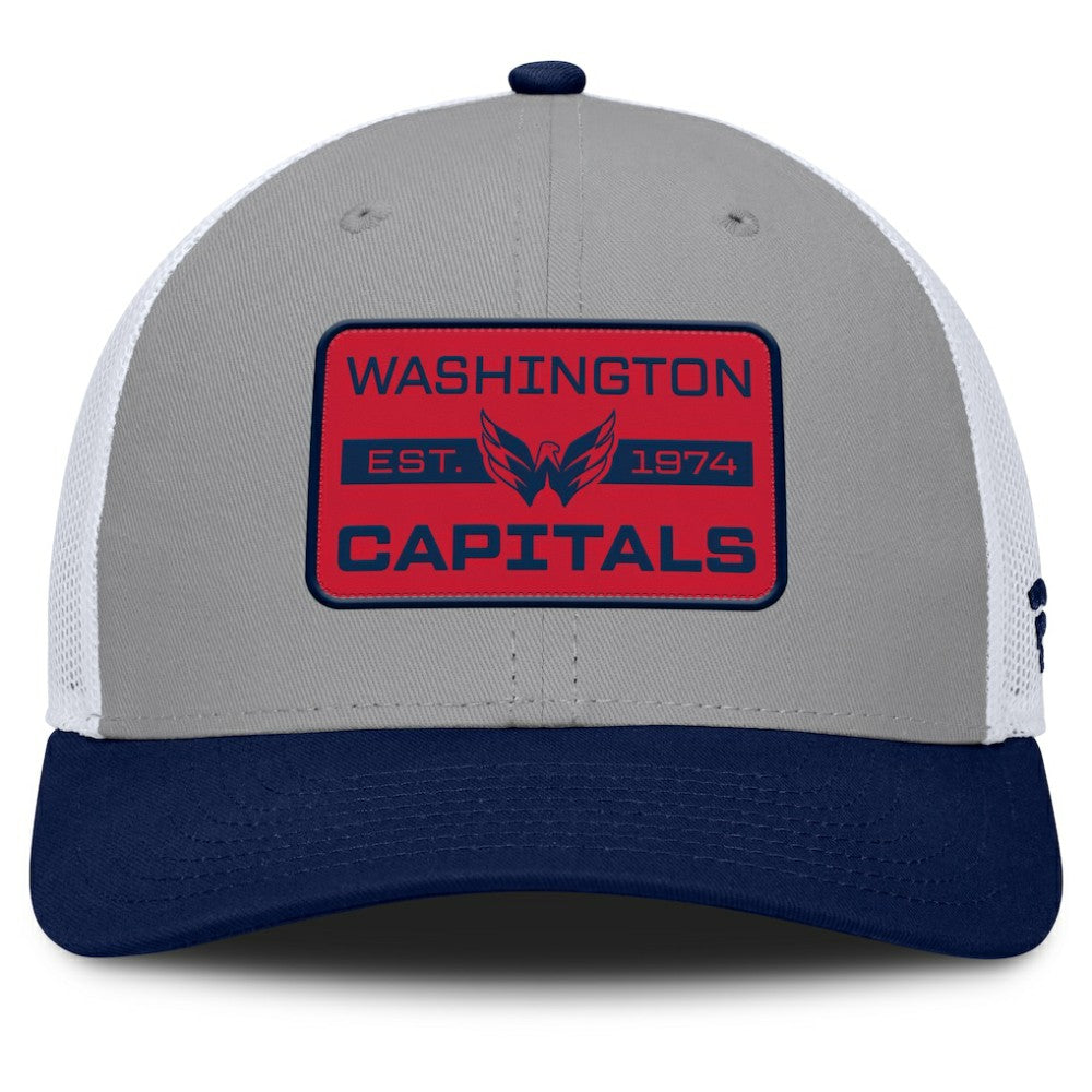 Washington Capitals Fanatics Fundamental Adapt Trucker Adjustable Hat - Gray/Navy Hats