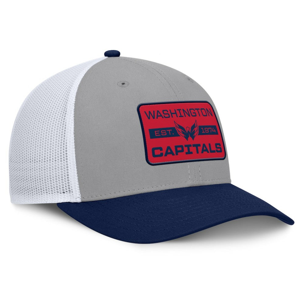 Washington Capitals Fanatics Fundamental Adapt Trucker Adjustable Hat - Gray/Navy Hats