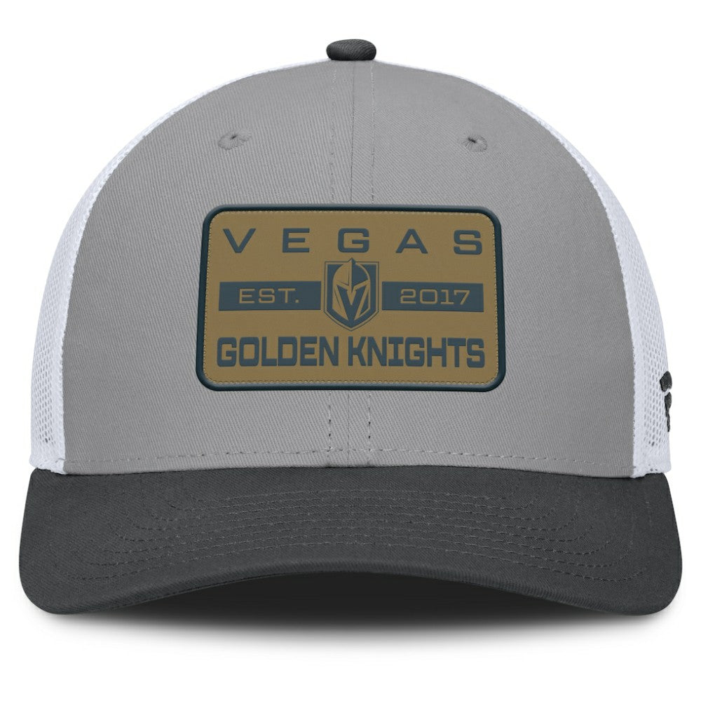 Vegas Golden Knights Fanatics Fundamental Adapt Trucker Adjustable Hat - Gray/Charcoal Hats