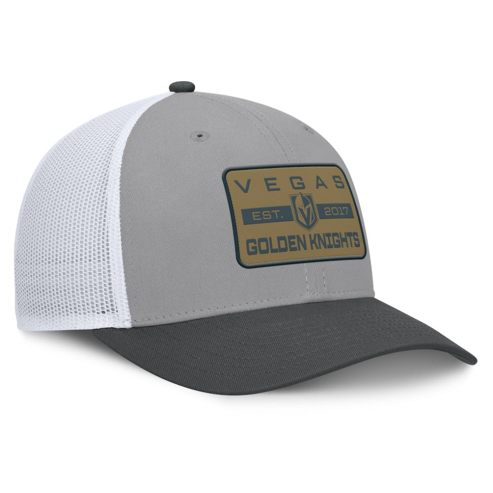 Vegas Golden Knights Fanatics Fundamental Adapt Trucker Adjustable Hat - Gray/Charcoal Hats