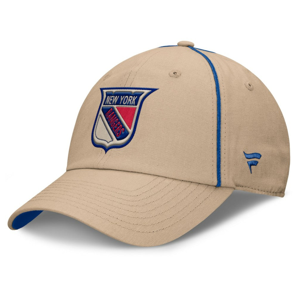 New York Rangers Fanatics Heritage Setoff Adjustable Hat - Tan Hats