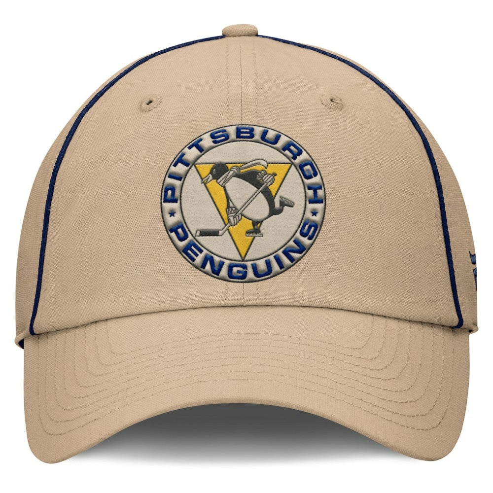 Pittsburgh Penguins Fanatics Heritage Setoff Adjustable Hat - Tan Hats