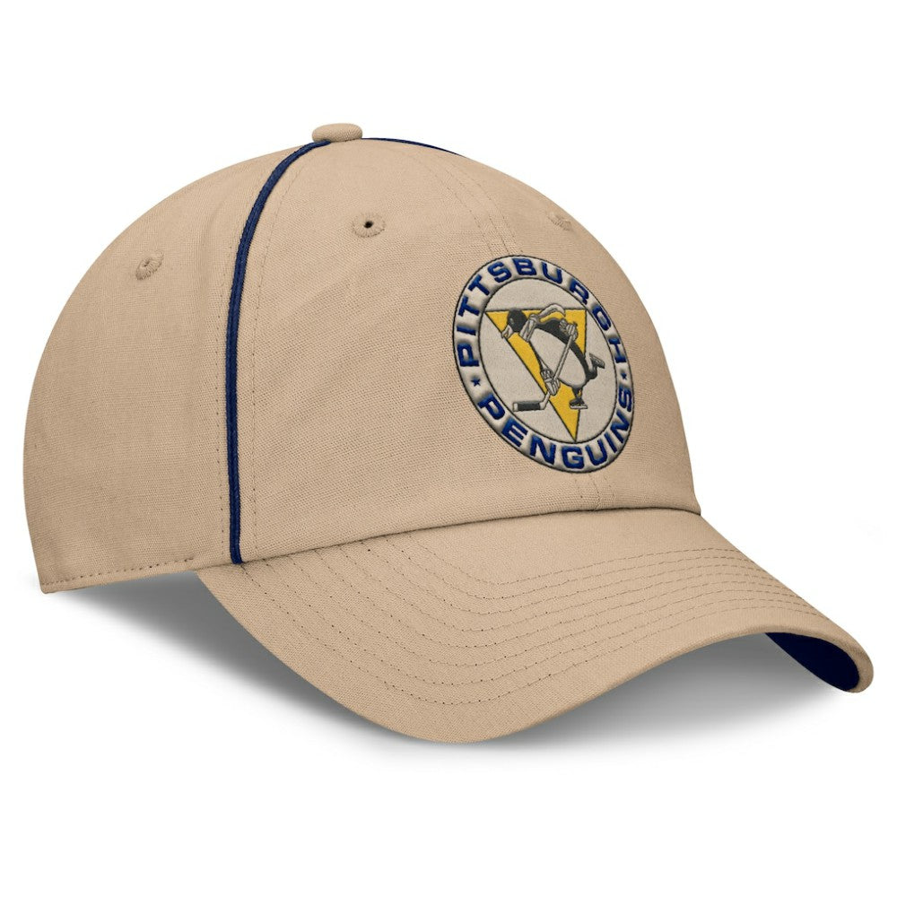 Pittsburgh Penguins Fanatics Heritage Setoff Adjustable Hat - Tan Hats