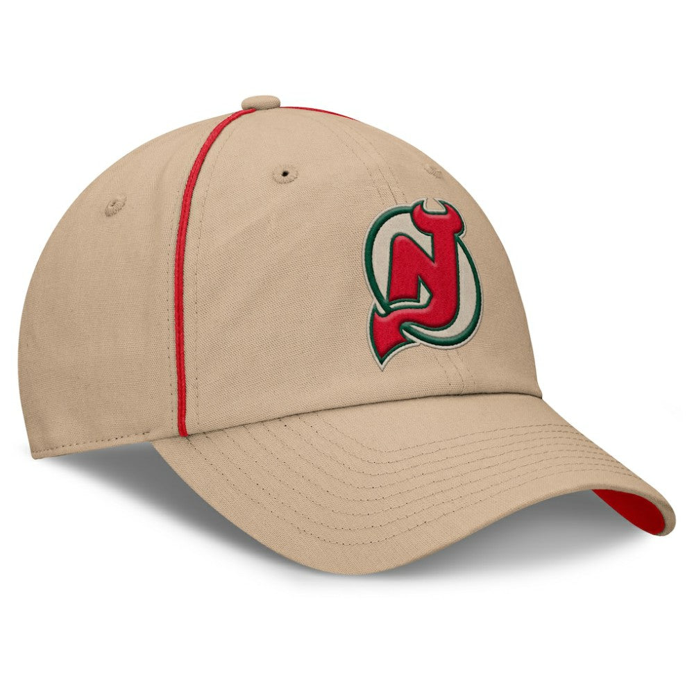 New Jersey Devils Fanatics Heritage Setoff Adjustable Hat - Tan Jerseys