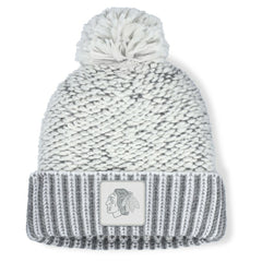 Chicago Blackhawks Fanatics Women's Fundamental Mist Cuffed Knit Hat with Pom - White/Gray Hats