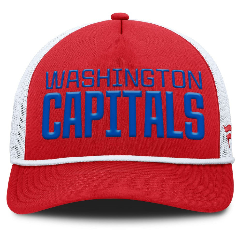 Washington Capitals Fanatics Heritage Dutch A-Frame Trucker Adjustable Hat - Red/White Hats