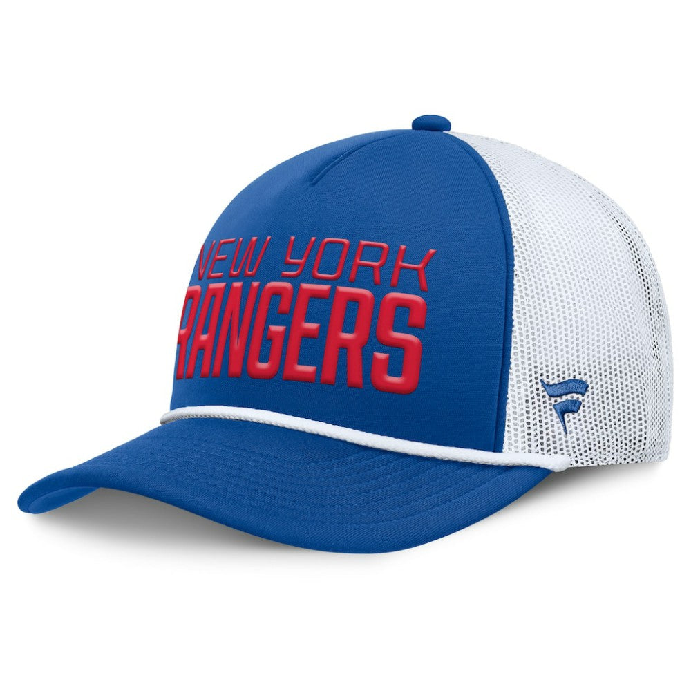 New York Rangers Fanatics Heritage Dutch A-Frame Trucker Adjustable Hat - Blue/White Hats