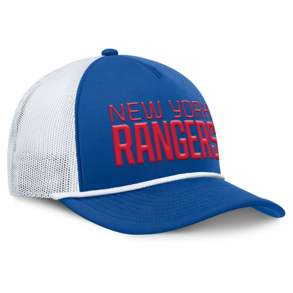 New York Rangers Fanatics Heritage Dutch A-Frame Trucker Adjustable Hat - Blue/White Hats