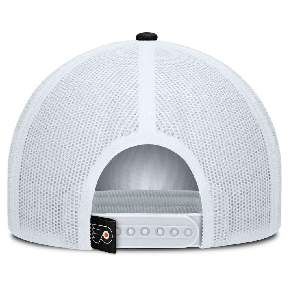 Philadelphia Flyers Fanatics Heritage Dutch A-Frame Trucker Adjustable Hat - Black/White Hats