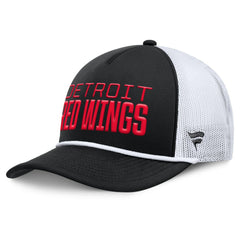 Detroit Red Wings Fanatics Heritage Dutch A-Frame Trucker Adjustable Hat - Black/White Hats