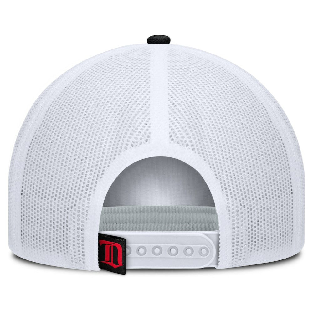 Detroit Red Wings Fanatics Heritage Dutch A-Frame Trucker Adjustable Hat - Black/White Hats