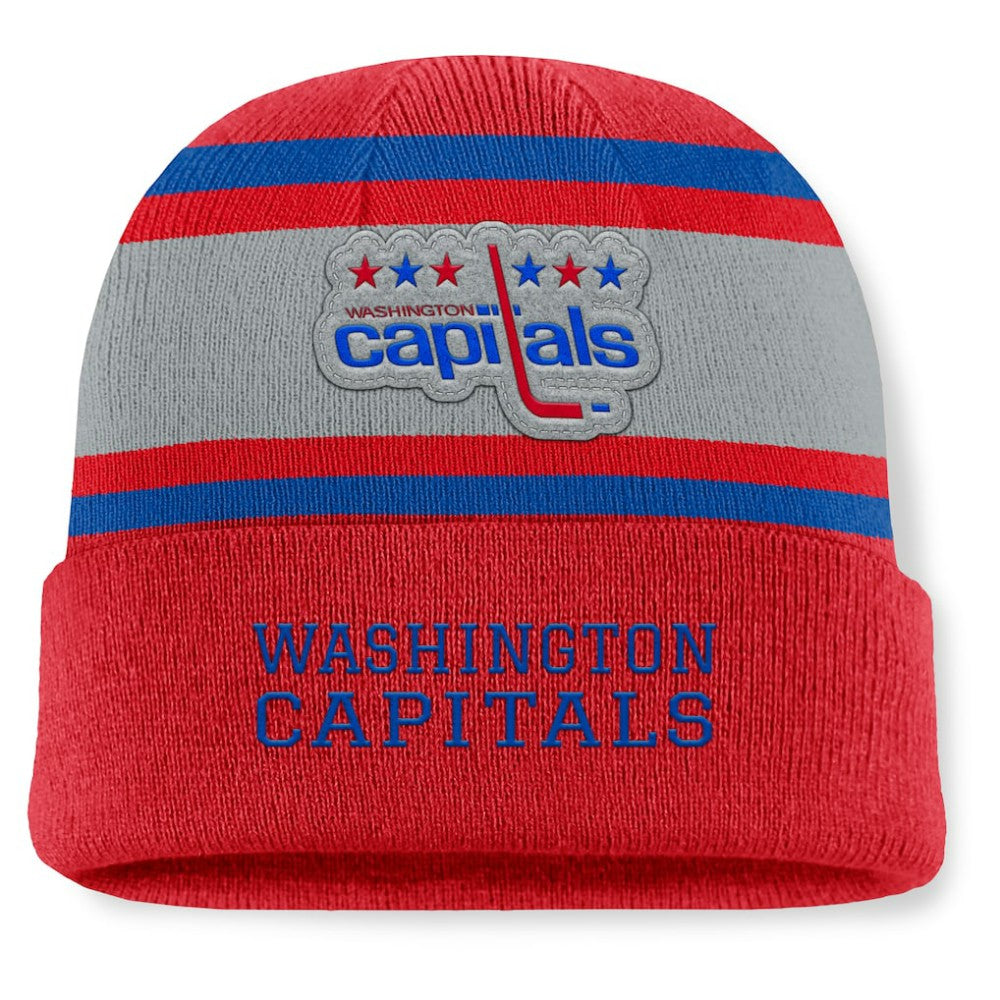 Washington Capitals Fanatics Heritage Varsity Cuffed Knit Hat - Red Hats