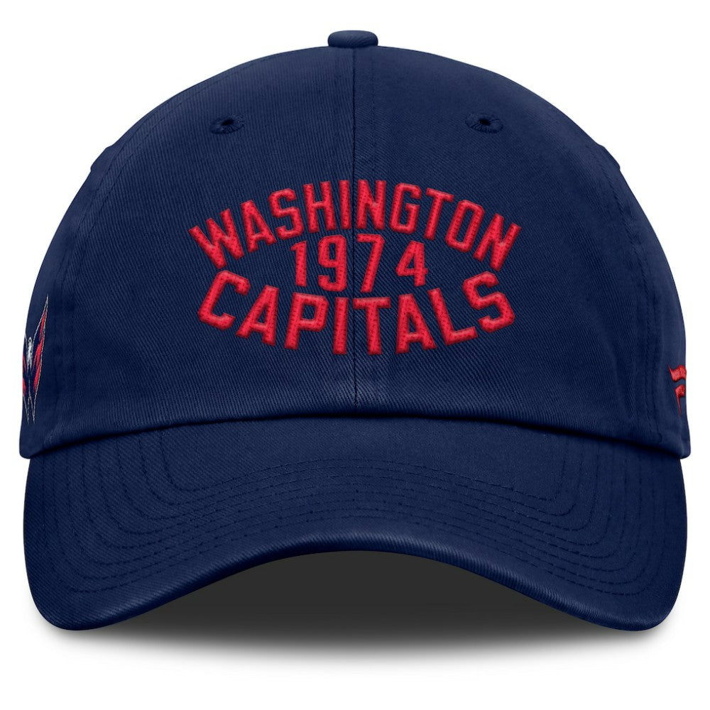 Washington Capitals Fanatics Fundamentals Archer Adjustable Hat - Navy Hats
